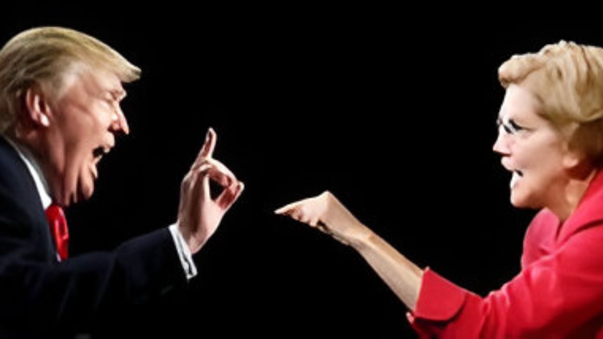 Two hands reaching towards each other against a black background.
